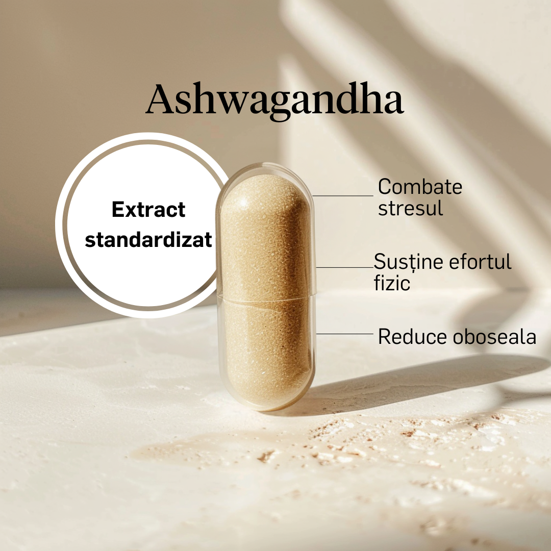 Ashwagandha KSM-66® 600mg cu Piperină
