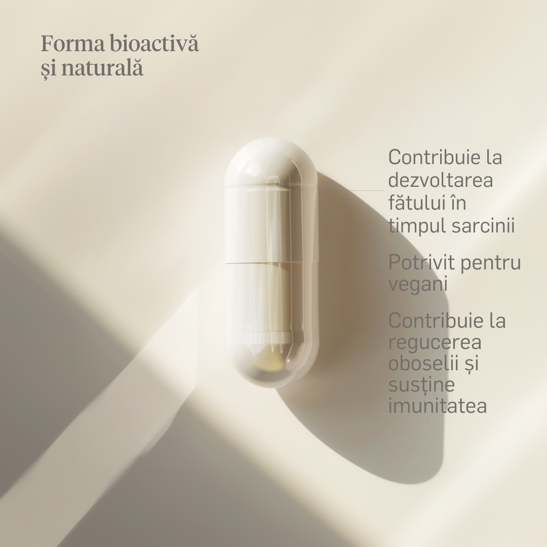 Folat activ - Acid Folic Quatrefolic® 800 mcg (5-MTHF)