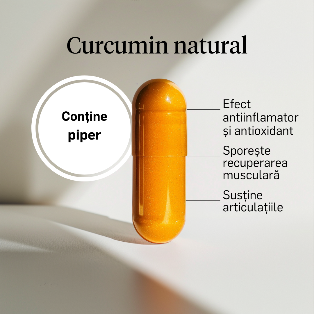 Curcumin natural 500mg cu Piperină