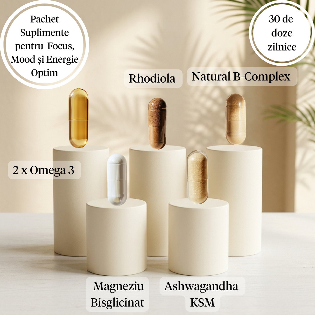 Pachet Suplimente pentru Focus, Mood și Energie - Optim