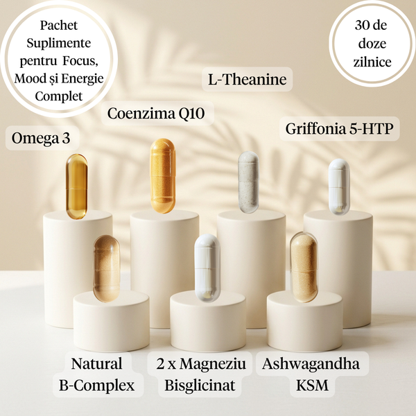 Protocol Focus, Mood & Energie • Complet • 8 suplimente/zi • 30 zile
