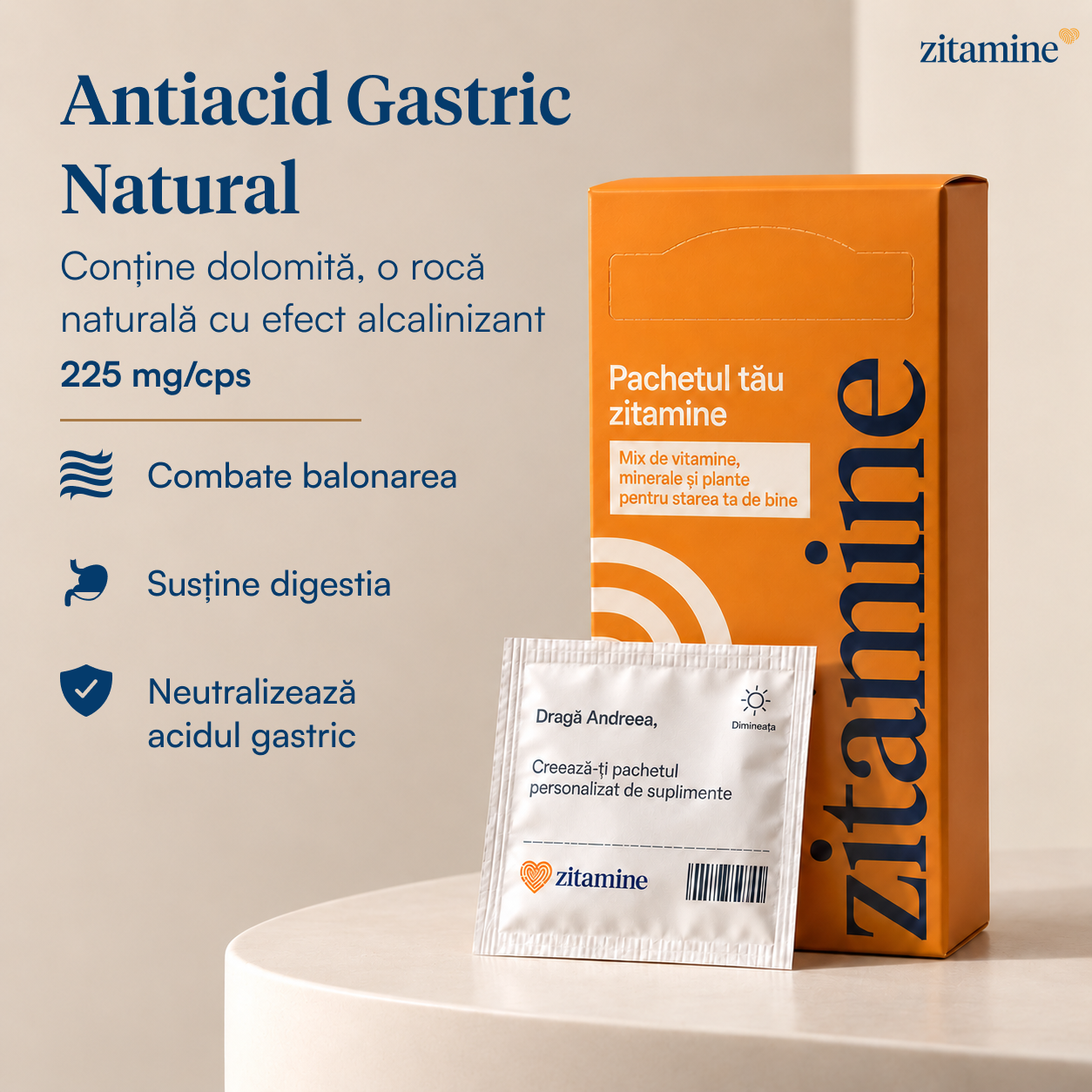 Antiacid gastric natural 225 mg