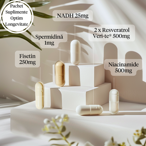 Suplimente pentru Longevitate: Pachet Optim - NADH 25mg