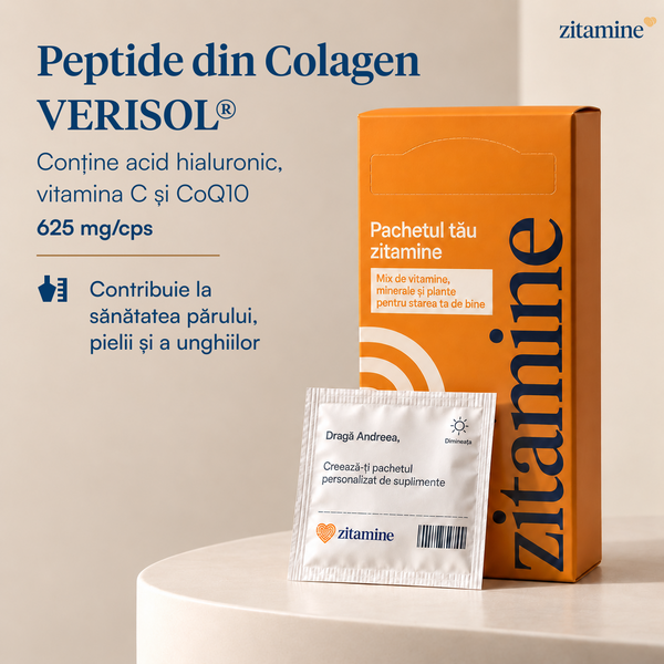 Peptide din Colagen hidrolizat tip I și III VERISOL® 625 mg