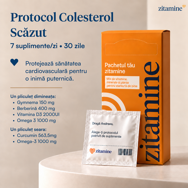 Protocol Colesterol Scăzut • 7 suplimente/zi • 30 zile