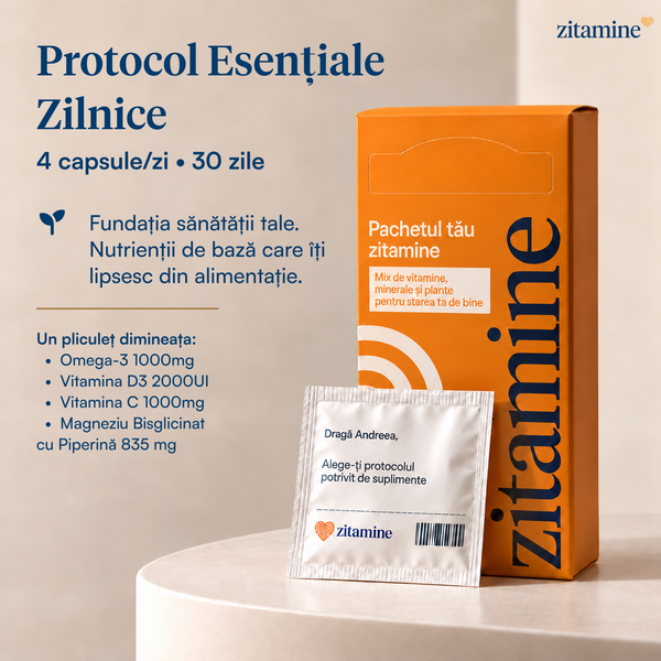 Protocol Esențiale Zilnice • 4 suplimente/zi • 30 zile