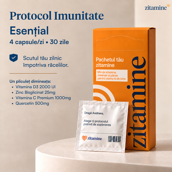 Protocol Imunitate • Esențial • 4 suplimente/zi • 30 zile