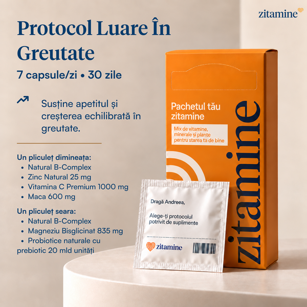 Protocol Luare În Greutate • 7 suplimente/zi • 30 zile