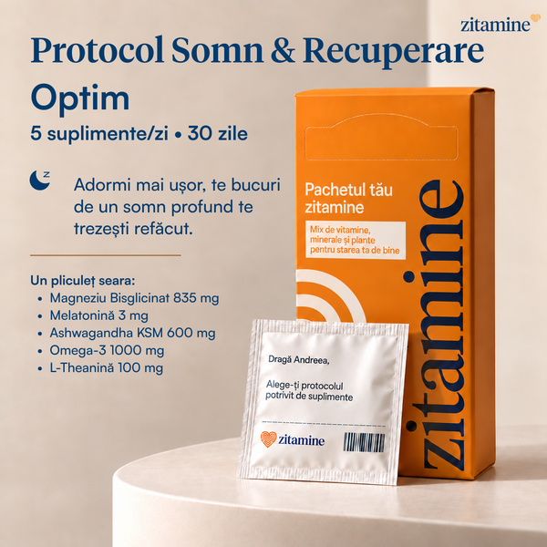 Protocol Somn & Recuperare • Optim • 5 suplimente/zi • 30 zile