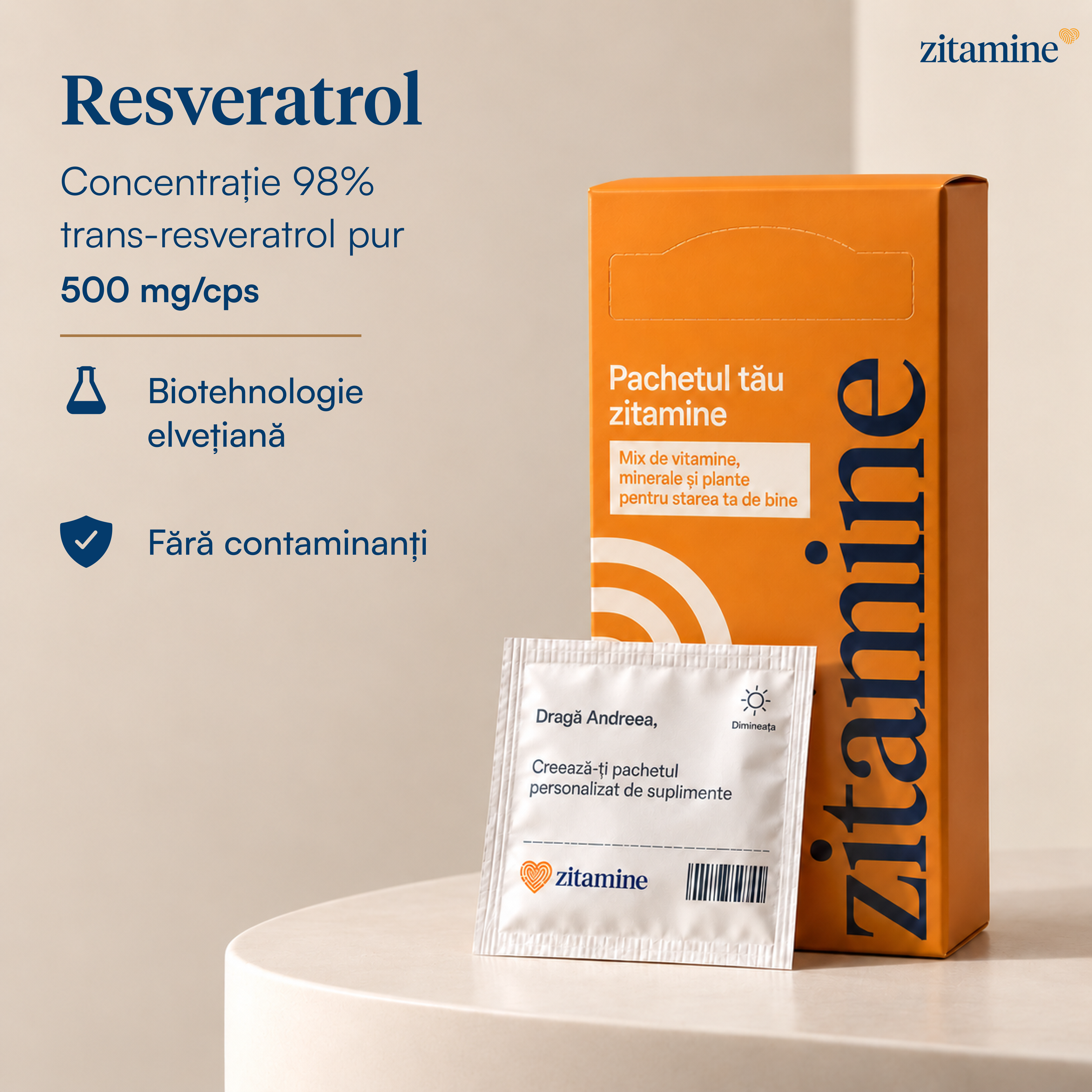 Resveratrol Veri-Te 500 mg - 98% concentrație