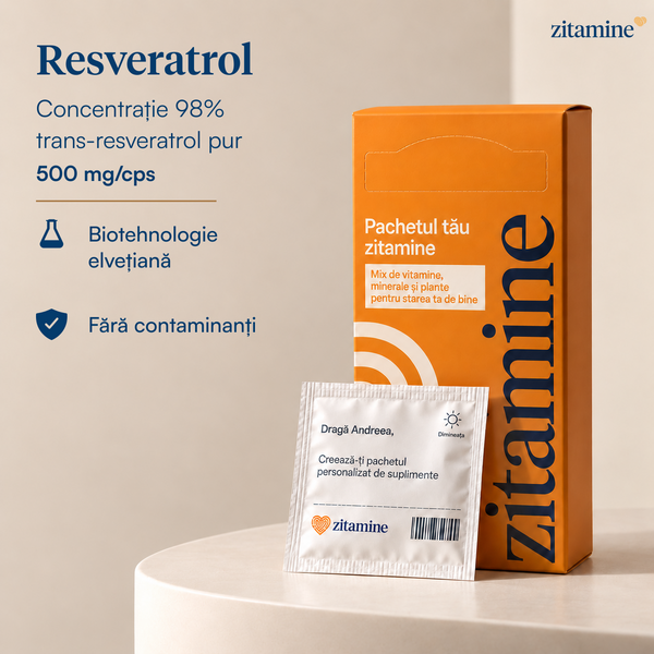 Resveratrol Veri-Te 500 mg - 98% concentrație