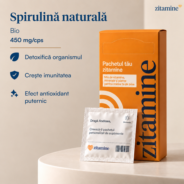 Spirulină naturală 450 mg
